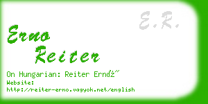 erno reiter business card
